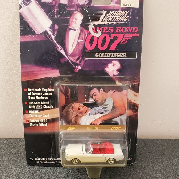 Vintage James Bond 007 Johnny Lightning Die-Cast Metal Ford Mustang Car Toy - Picture 1 of 5
